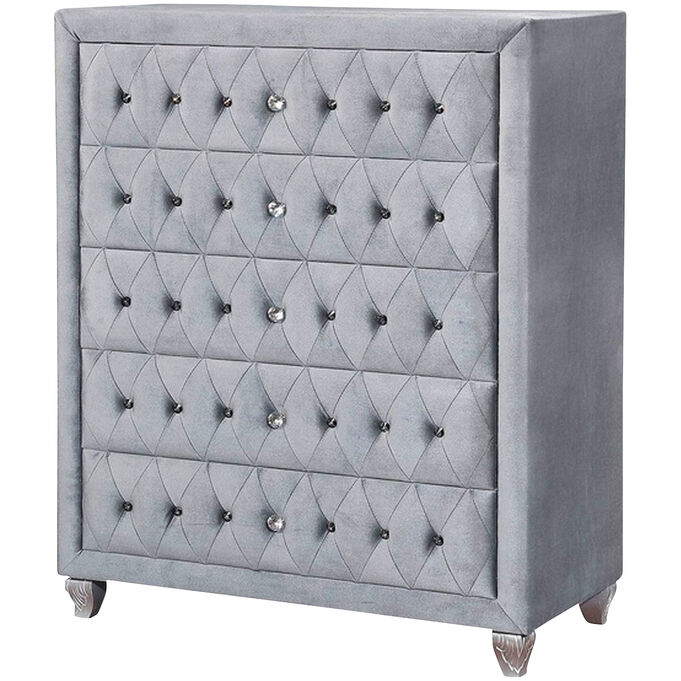 Furniture Of America | Alzire Gray 5 Drawer Chest