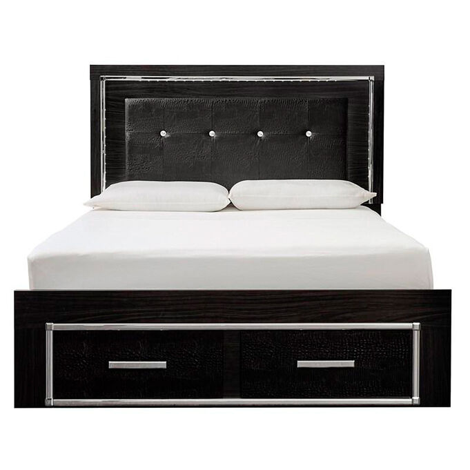 Ashley Furniture | Kaydell Black Queen Storage Panel Bed