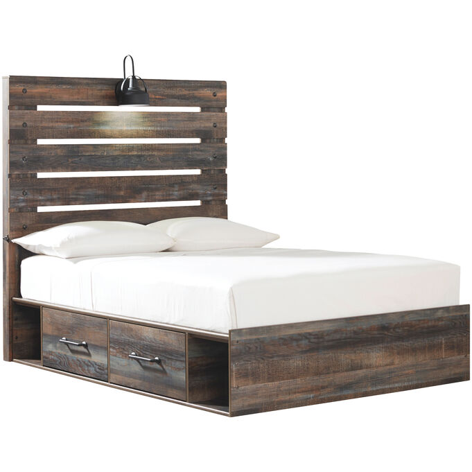 Ashley Furniture | Drystan Brown Full 2 Drawer Storage Bed