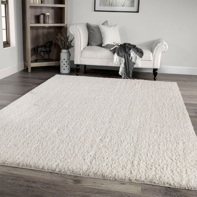 Cotton Tail Solid White 7x10 Rug