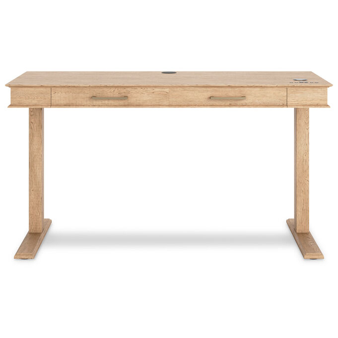 Ashley Furniture | Elmferd Light Brown Adjustable Height Desk