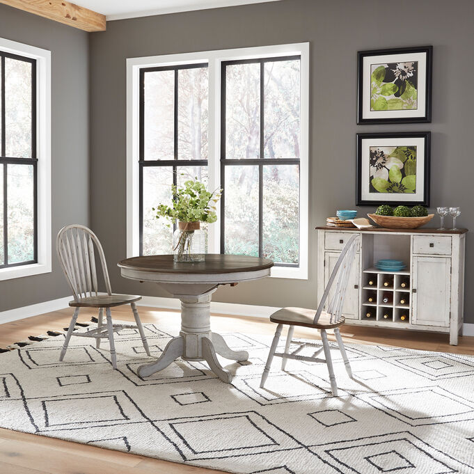 Liberty Furniture | Carolina Crossing White 3 Piece Dining Set