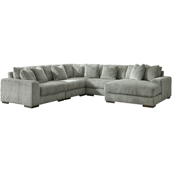 Lindyn Fog 5 Pc Right Chaise Sectional