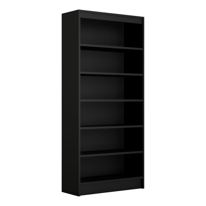 Straightforward Black 67 Inch Bookcase