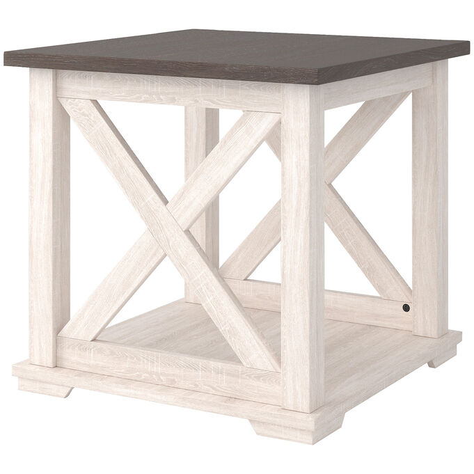 Dorrinson Antique White End Table