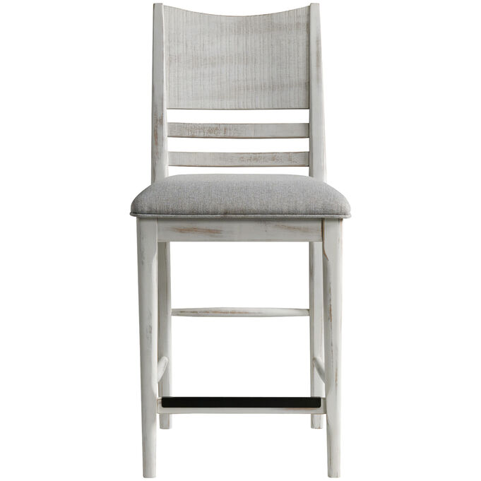 Intercon | Modern Rustic Weathered White Counter Stool