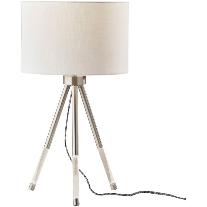Della Brushed Steel Table Lamp