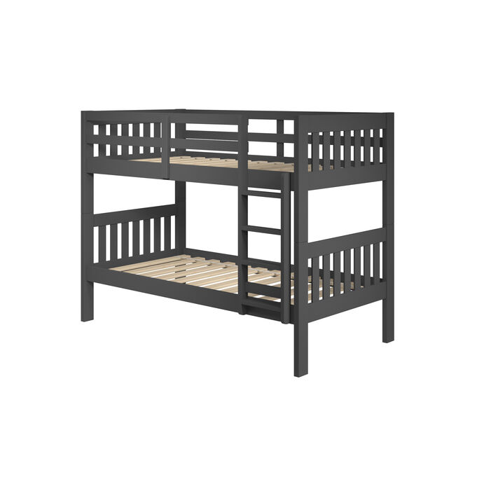 Canal House , Jordan Gray Twin Over Twin Bunk Bed