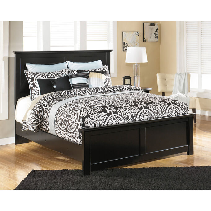 Ashley Furniture | Maribel Black Queen Panel Bed