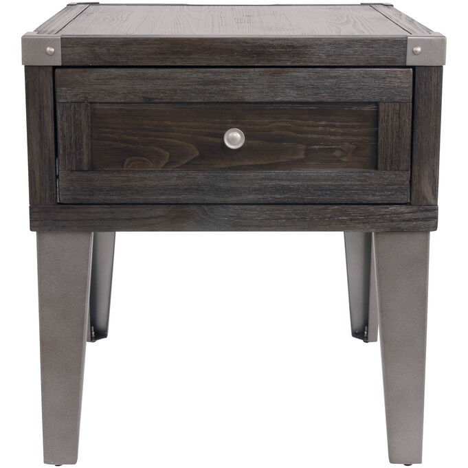 Ashley Furniture | Todoe Gray End Table | Dark Gray