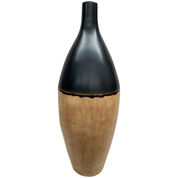 Terracotta Jarron Pinon Clear Large Short Neck Floor Vase