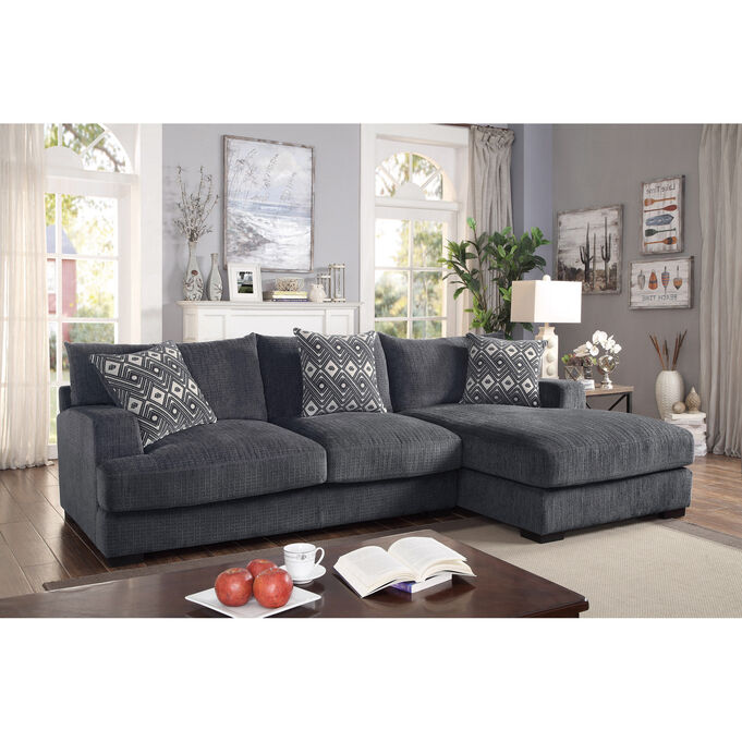 Kaylee Gray Right Chaise Sectional