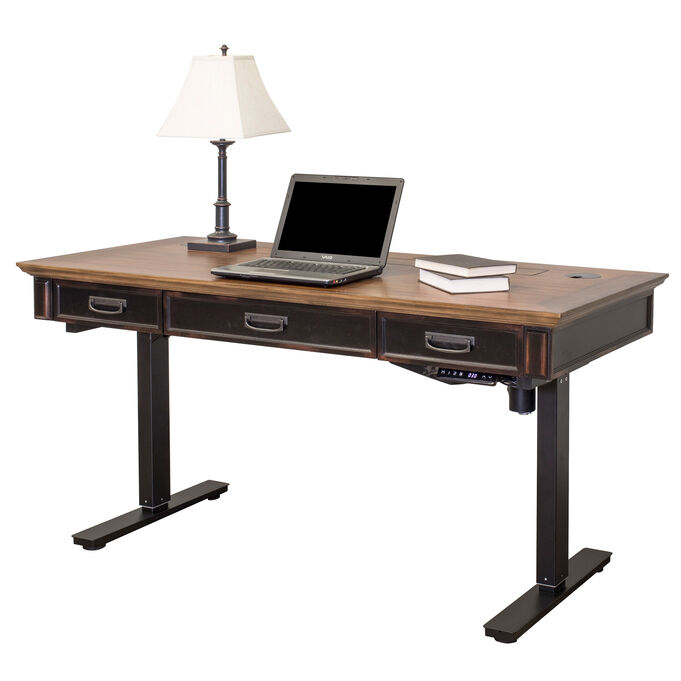 Winston Black Sit And Stand Adjustable Desk