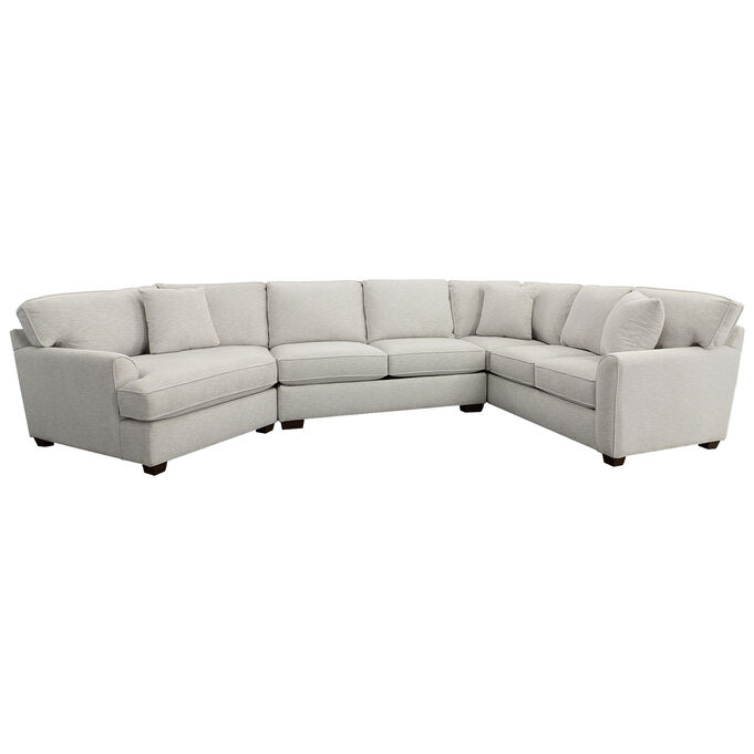 Connections Dove Flare 3 Piece Left Arm Facing Cuddler Sectional