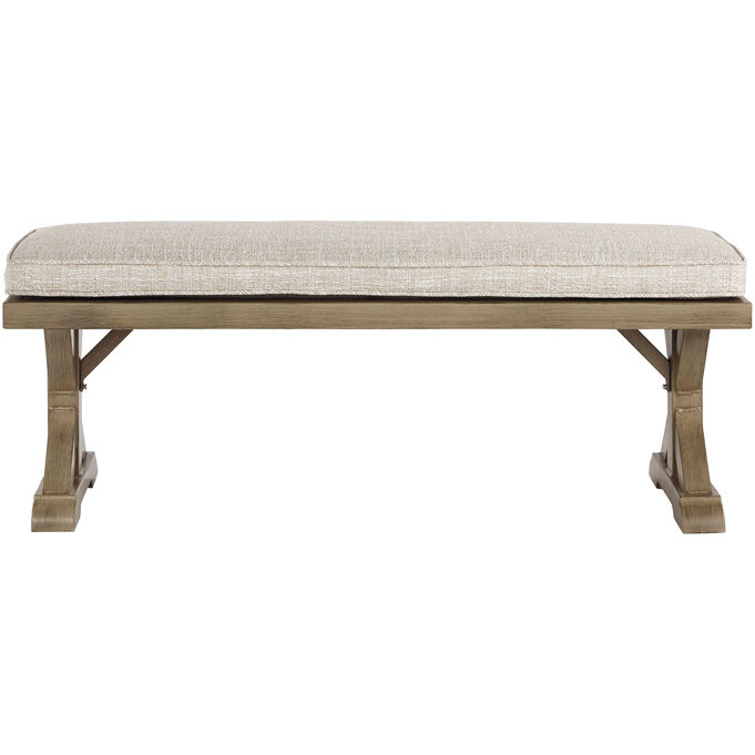Ashley Furniture | Beachcroft Beige Bench with Cushion