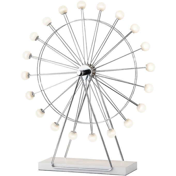 Adesso | Coney Chrome Large Ferris Wheel Lamp