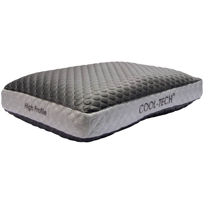 Gbs Enterprises , Healthy Sleep King Refresh And Chill Graphite High Profile Pillow , Black