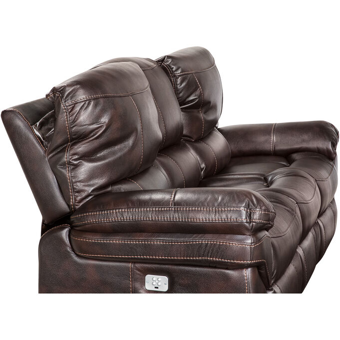 Valdez Brown Power+ Reclining Sofa