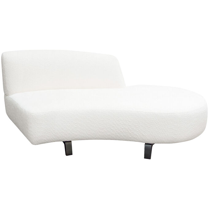 Diamond Sofa , Vesper White Right Arm Facing Chaise Lounge