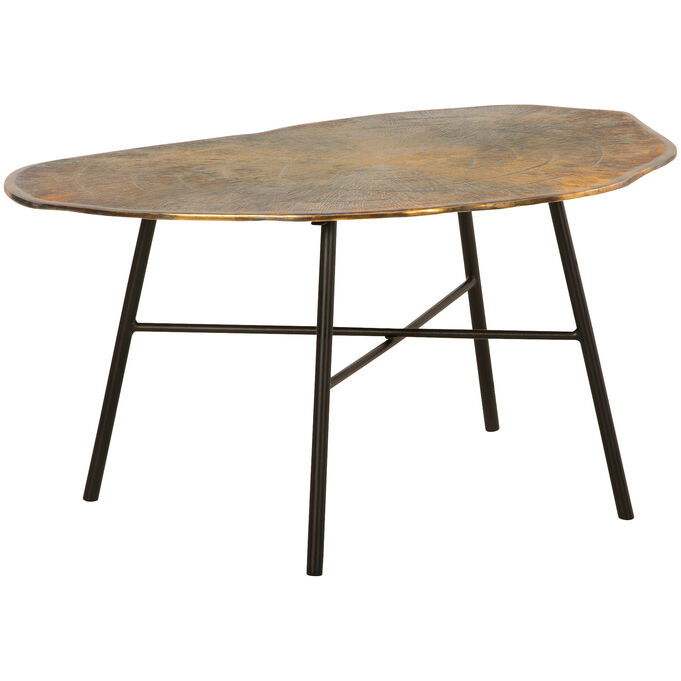 Ashley Furniture , Josslett Antiqued Copper Coffee Table