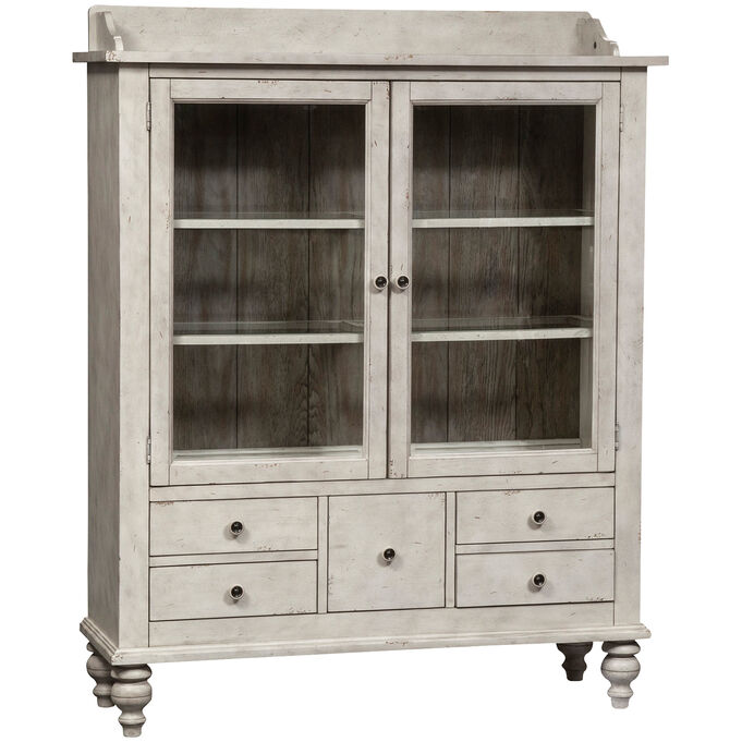 Whitney Antique Linen Display Cabinet