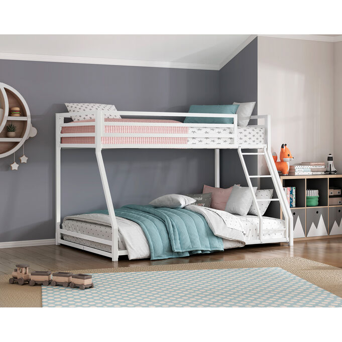 Brooks White Twin Over Full Bunk Bed