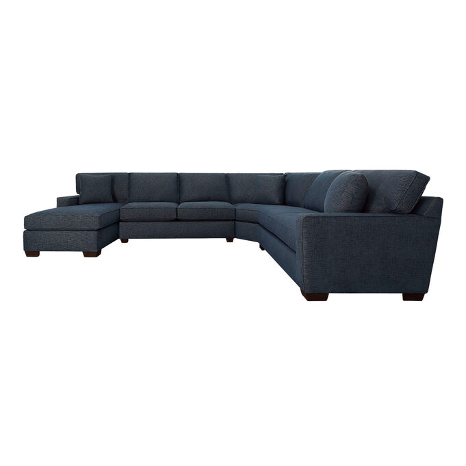 Connections Ocean Track 4 Piece Left Arm Facing Chaise Wedge Sectional