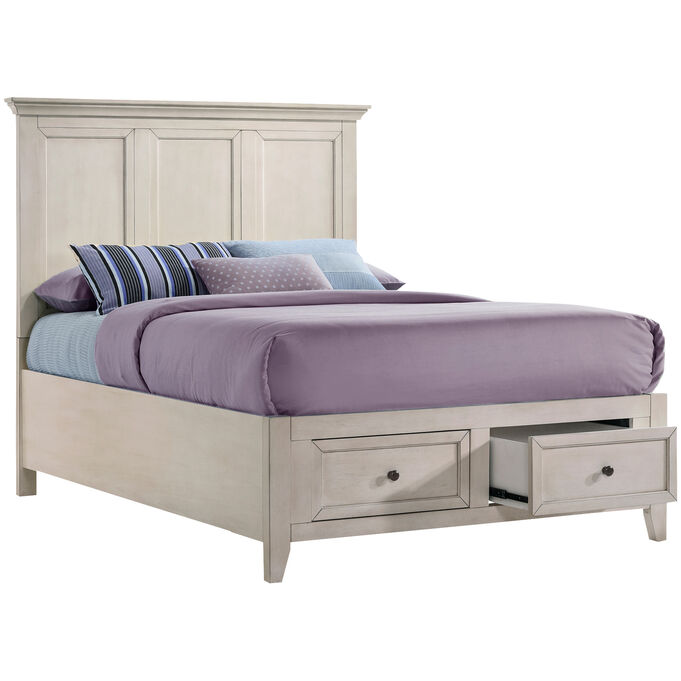 Intercon | San Mateo Rustic White Full Youth Storage Bed