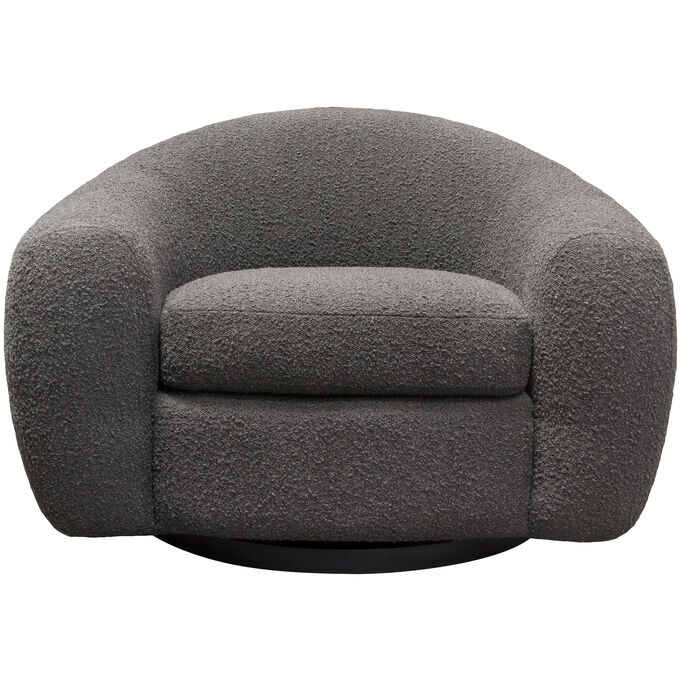 Diamond Sofa , Pascal Charcoal Gray Swivel Chair