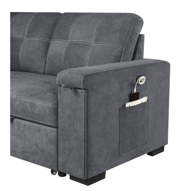 Toby Gray Full Storage Sleeper Sectional