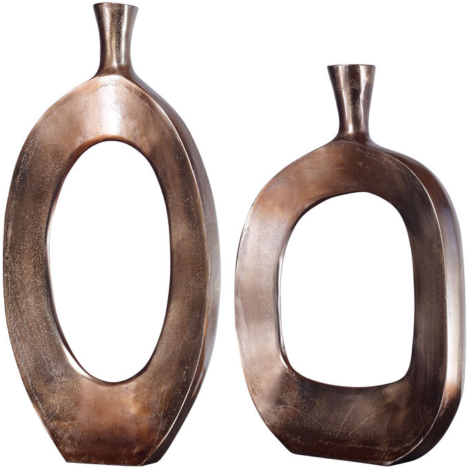 Uttermost | Kyler Textured Bronze Vases