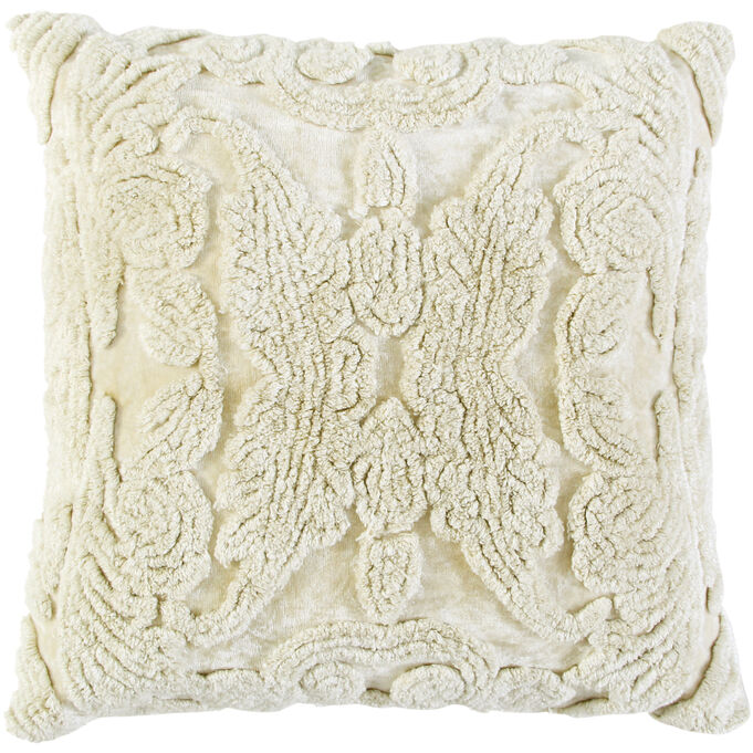 Elevated Chic Antique Ivory Tufted Pillow