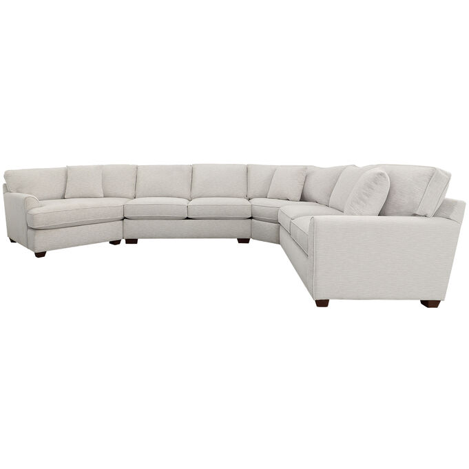 Style Line , Connections Dove Flare 4 Piece Left Arm Facing Cuddler Wedge Sectional Sofa