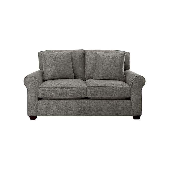 Style Line , Connections Gunmetal Roll Loveseat Sofa