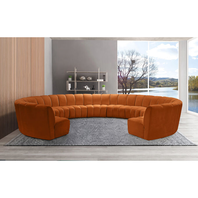 Meridian Furniture , Infinity Cognac 11 Piece Modular Sectional
