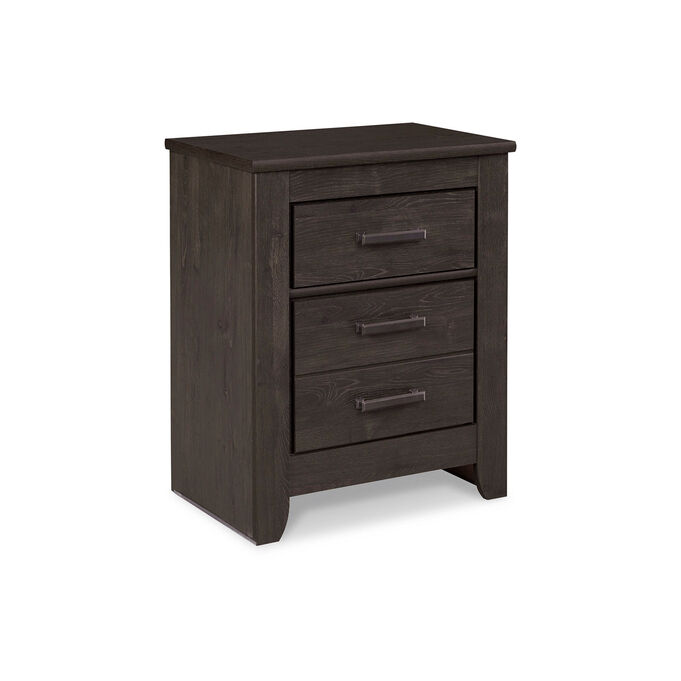 Ashley Furniture | Brinxton Charcoal 2 Drawer Nightstand