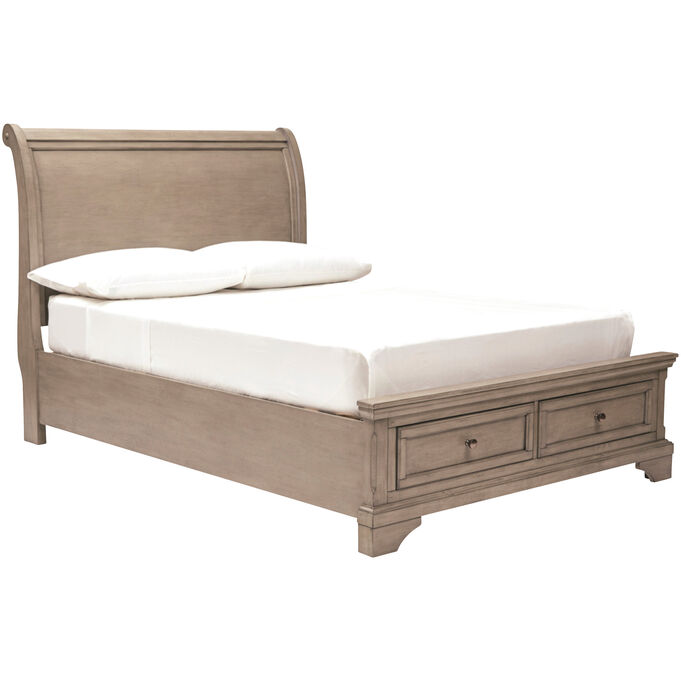 Ashley Furniture | Lettner Light Gray Full Sleigh Bed