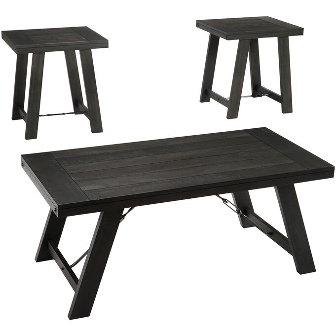 Ashley Furniture | Noorbrook Black Set of 3 Tables