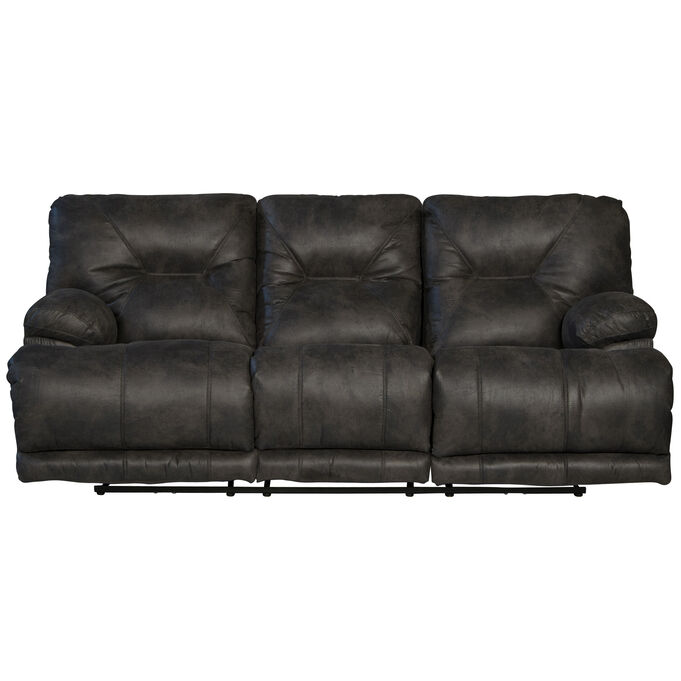 Catnapper , Voyager Slate Reclining Sofa With Drop Down Table