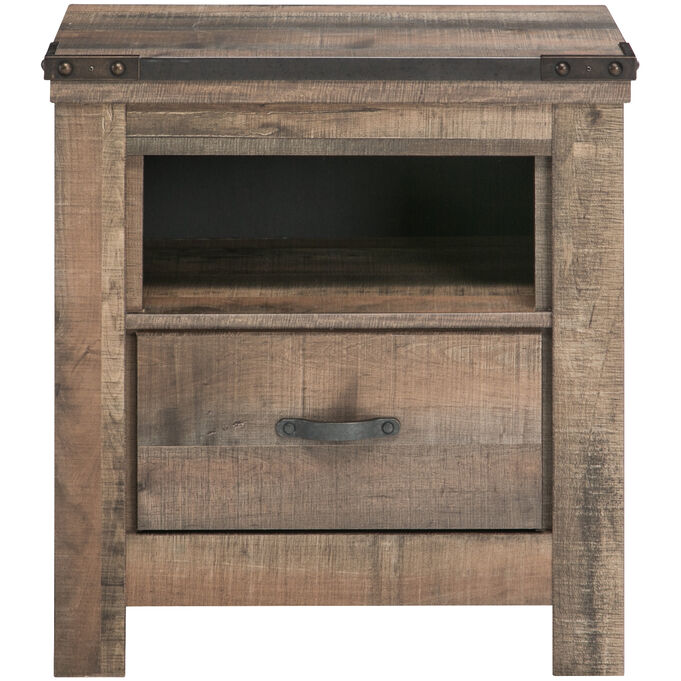 Ashley Furniture | Trinell Rustic Plank Nightstand