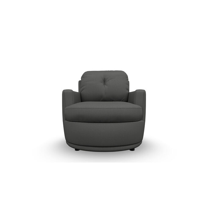 Best Home Furnishings | Brodi Chenille Charcoal Swivel Accent Chair