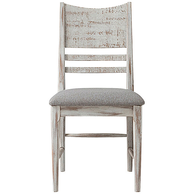 Intercon | Modern Rustic Weathered White Side Chair