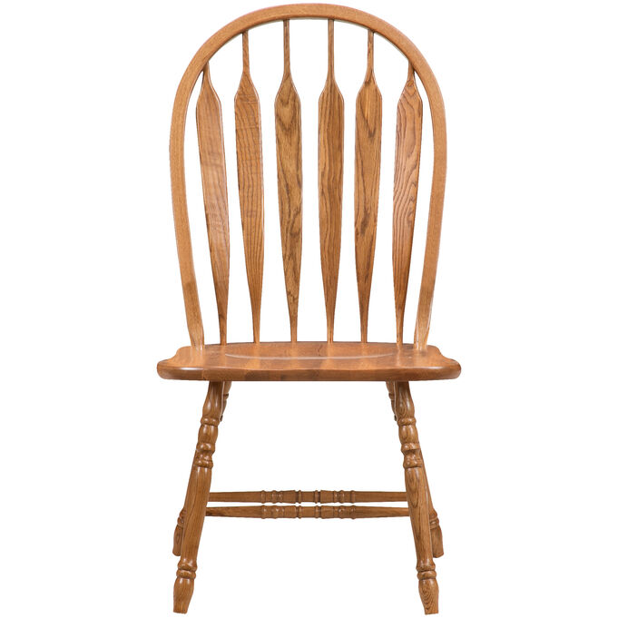 Intercon | Jefferson Oak Curved Arrow Side Chair | Chestnut