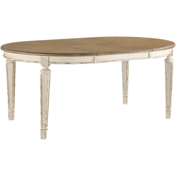 Realyn Chipped White Round Dining Table