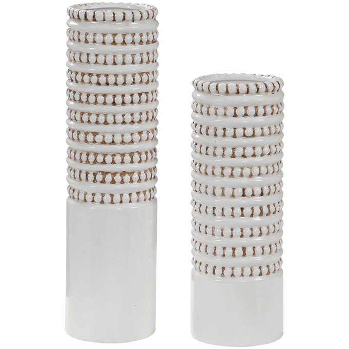 Uttermost | Angelou Set of 2 White Vases