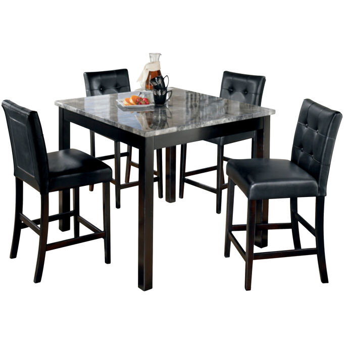 Ashley Furniture | Maysville Black 5 Piece Counter Dining Set