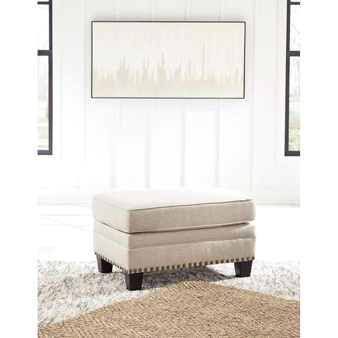 Ashley Furniture | Claredon Linen Ottoman