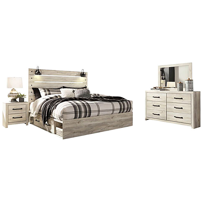 Cambeck Whitewash Full Storage 4 Piece Room Group