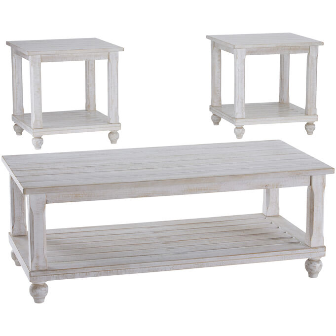 Ashley Furniture | Cloudhurst White Set of 3 Tables