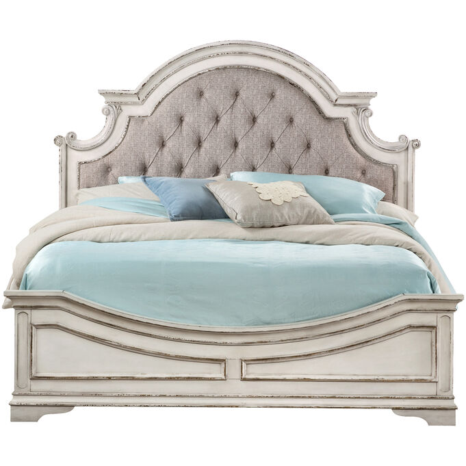 Magnolia Manor White King Bed